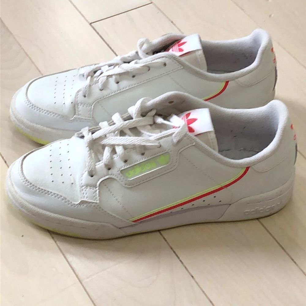 Adidas Youth Continental 80 Lace Up Sneakers Shoes White Size 5